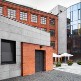 Exterior façade with precast concrete wall panels on commercial building – FLOAT Concrete