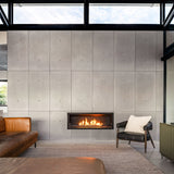 Living room with lightweight concrete panel wall – FLOAT Concrete
