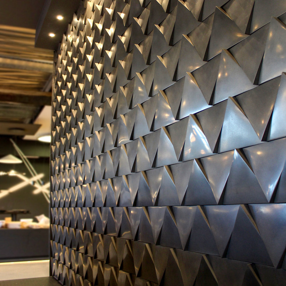 Triangular Wall Installations Triangular 3D wall tiles — Sixty | FLOAT