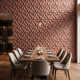 3D tiles Tangent coral concrete feature wall in modern dining room interior - FLOAT Concrete