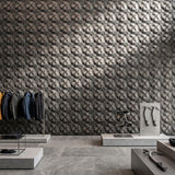 3D wall tiles Movement concrete feature wall in modern retail store design - FLOAT concrete