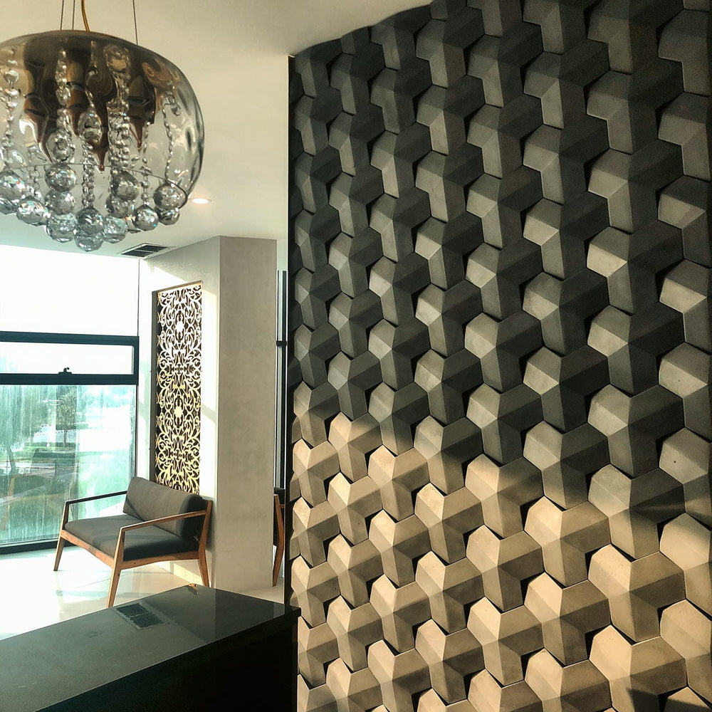 Revamp walls with contemporary concrete panels cladding and innovative 3D designs for added depth