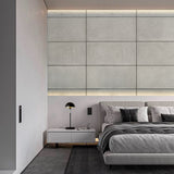 Bedroom feature wall using decorative concrete wall panels – FLOAT Concrete