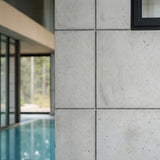 Close-up of cementitious wall panels for interior cladding – FLOAT Concrete