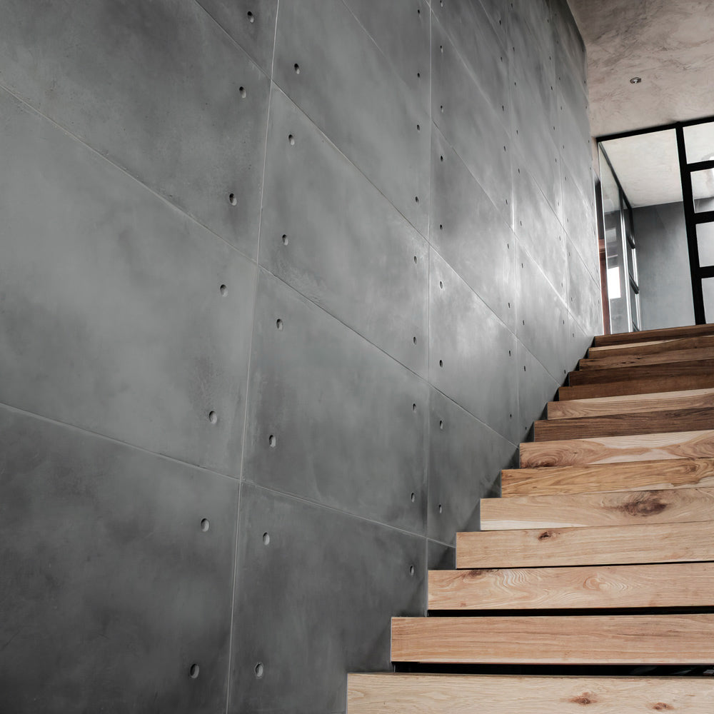 Interior feature wall with cementitious wall panels – FLOAT Concrete