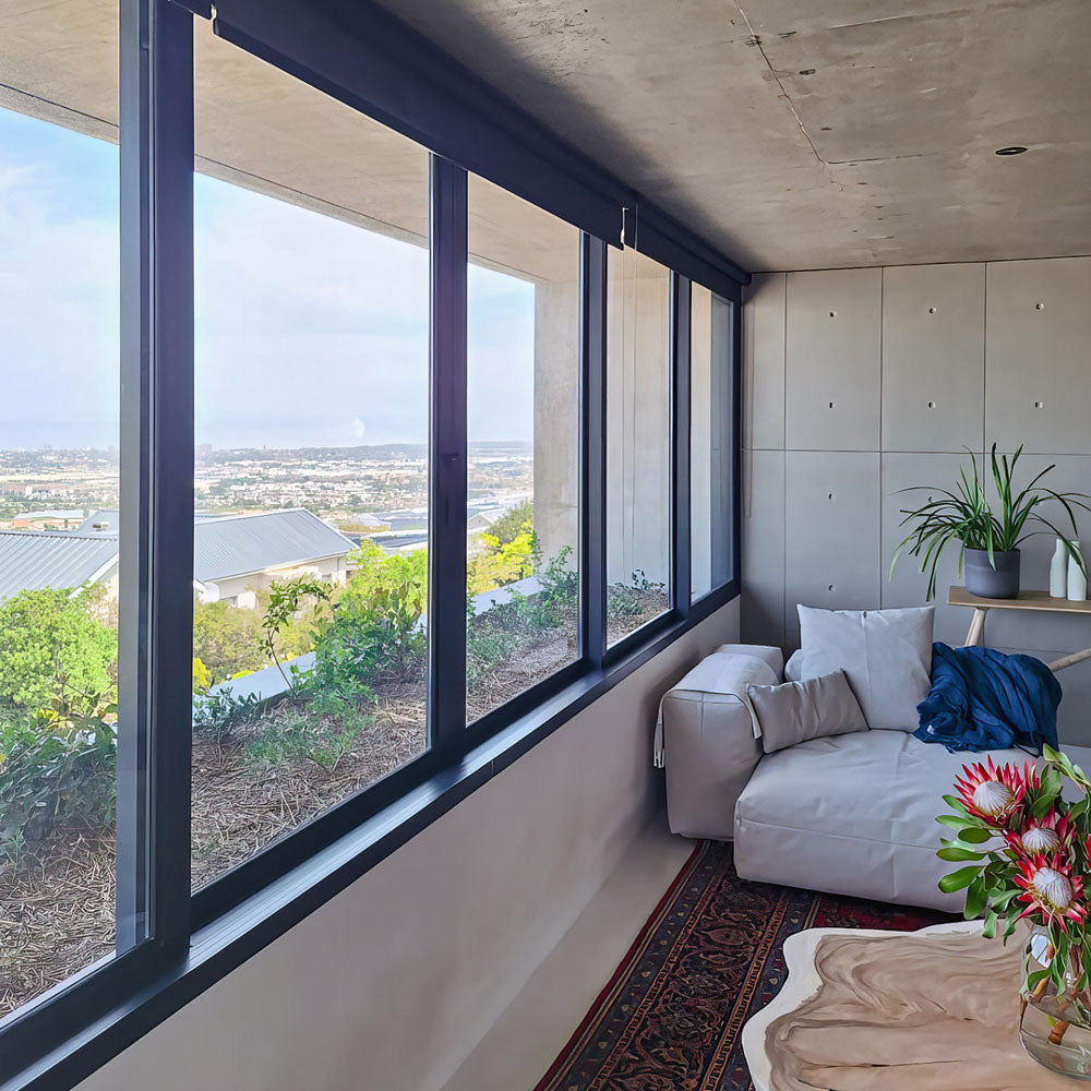 Lounge wall with concrete feature wall panels – FLOAT Concrete