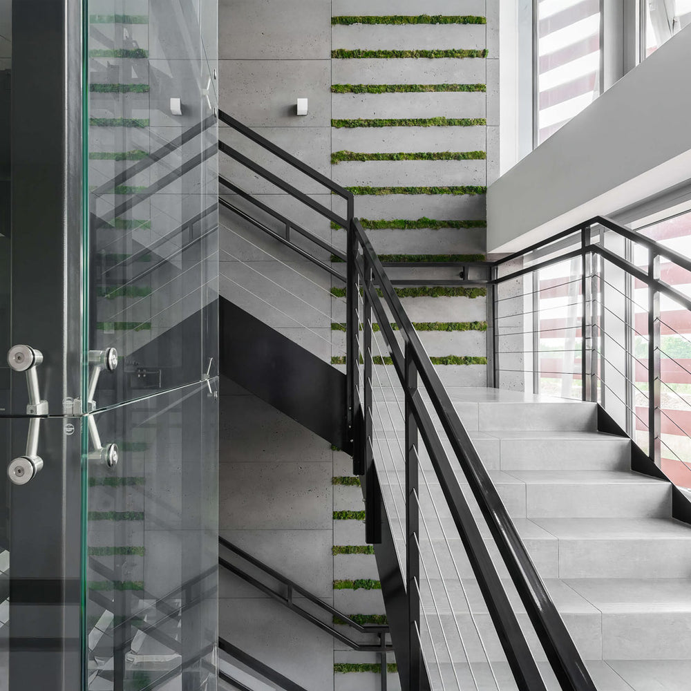 Stairwell lined with architectural concrete wall panels – FLOAT Concrete